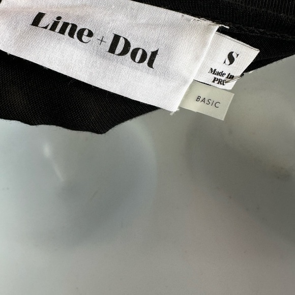 Line + Dot knit black basic wireless wide elastic band T-shirt bralette sz S/XS - Picture 8 of 9